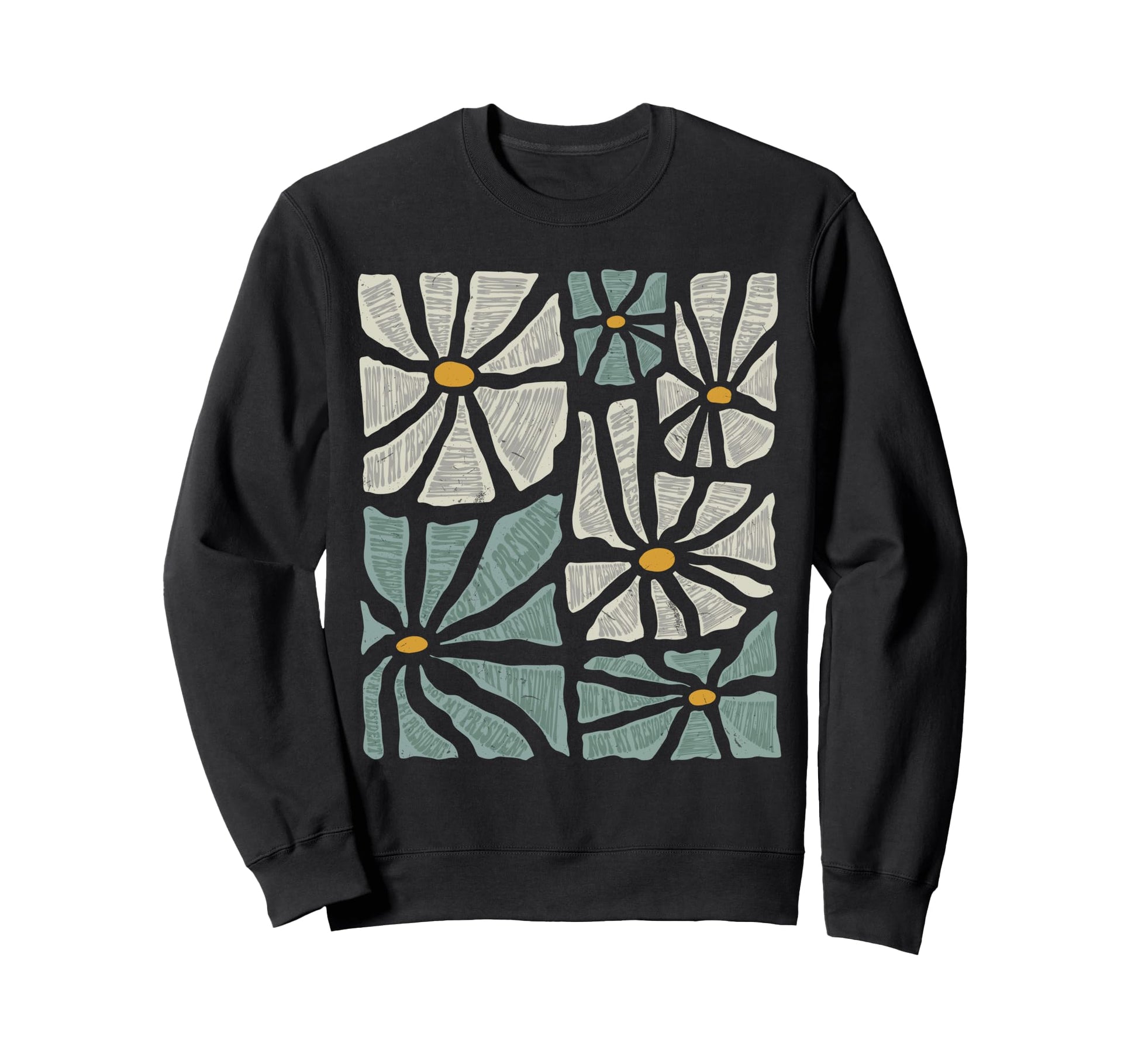 Not My President 2025 Subtle Boho Sweatshirt - Aesthetic Graphic Unisex - T-Shirt, Sweatshirt, Hoodie