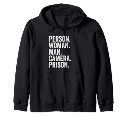 Person Camera Prison Tess Hoodie - Casual Everyday Wear for Adults - T-Shirt, Sweatshirt, Hoodie