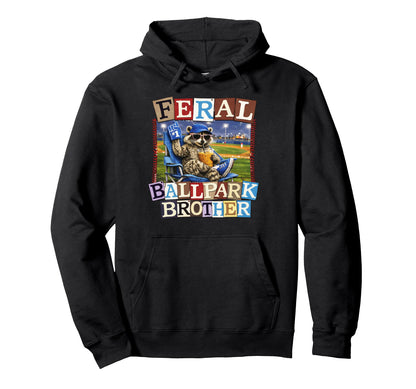 Raccoon And Scooter Feral Ballpark Hoodie - Custom Art Print Unisex - T-Shirt, Sweatshirt, Hoodie