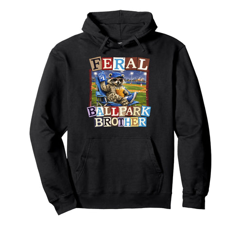 Raccoon And Scooter Feral Ballpark Hoodie - Custom Art Print Unisex - T-Shirt, Sweatshirt, Hoodie