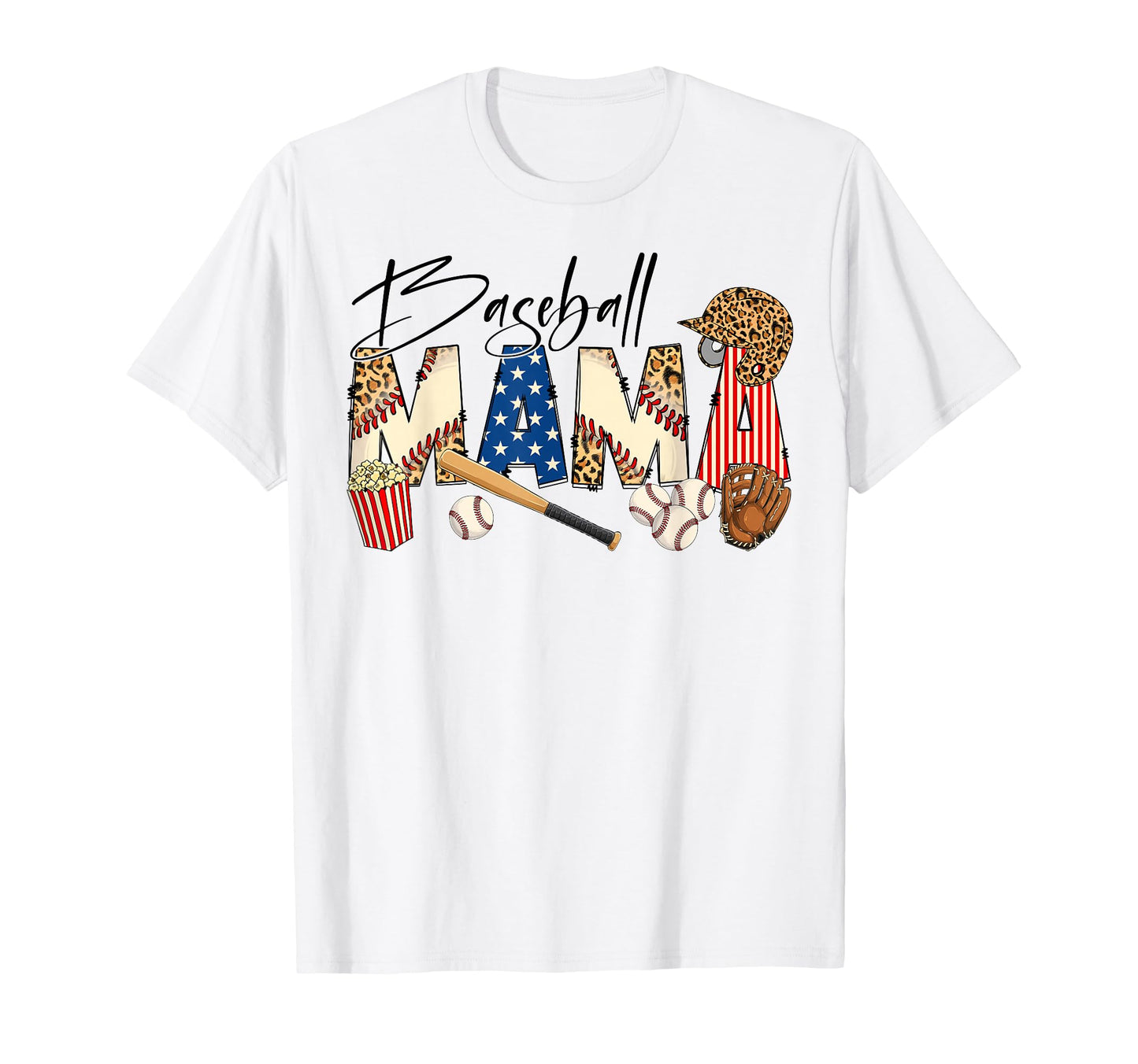 Baseball Mama Mom Baseball Lovers T-Shirt - Custom Art Print Men Women - T-Shirt, Sweatshirt, Hoodie