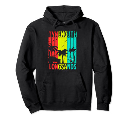 Tynemouth Longsands Rainbow Surfing Sunset Hoodie - Novelty Apparel Unisex - T-Shirt, Sweatshirt, Hoodie