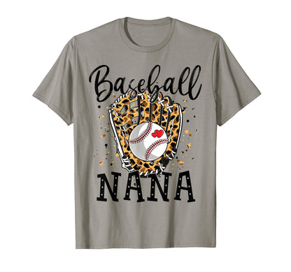Baseball Nana Leopard Baseball Lovers T-Shirt - Trendy Graphic Men Women - T-Shirt, Sweatshirt, Hoodie