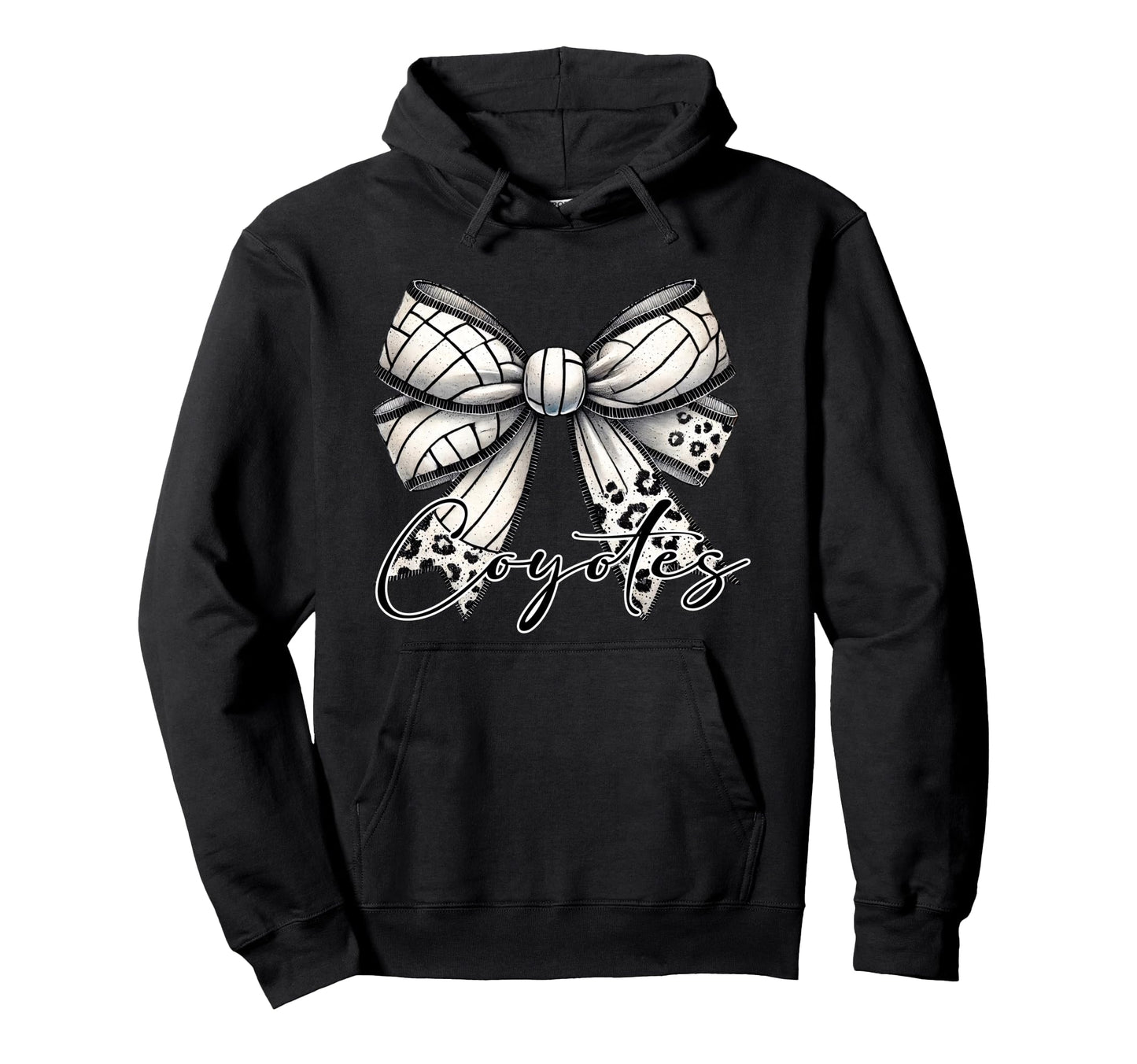 Coyotes Volleyball Mom Coquette Bow Hoodie - Fun Novelty Design Unisex - T-Shirt, Sweatshirt, Hoodie