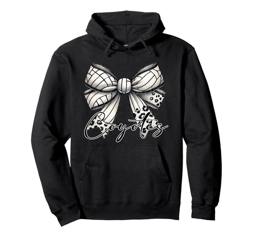 Coyotes Volleyball Mom Coquette Bow Hoodie - Fun Novelty Design Unisex - T-Shirt, Sweatshirt, Hoodie
