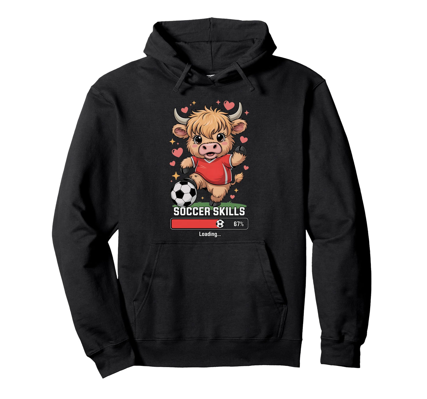 Soccer Skills Loading Heifer Team Mom Hoodie - Streetwear Style Unisex - T-Shirt, Sweatshirt, Hoodie