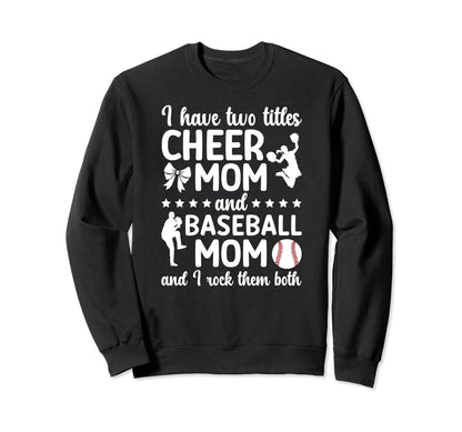 Cheer Baseball Mom Baseball Player Sweatshirt - Unique Graphic for Adults - T-Shirt, Sweatshirt, Hoodie