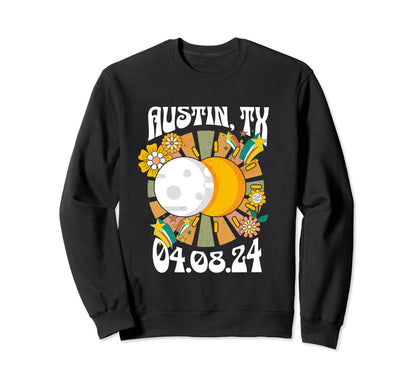 Austin Tx Texas Total Solar Sweatshirt - Custom Art Print Men Women - T-Shirt, Sweatshirt, Hoodie