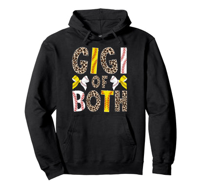 Gigi Both Leopard Softball Baseball Hoodie - Novelty Apparel for Adults - T-Shirt, Sweatshirt, Hoodie