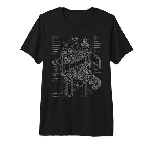 Camera Schematic Film Photography T-Shirt - Custom Art Print for Adults - T-Shirt, Sweatshirt, Hoodie