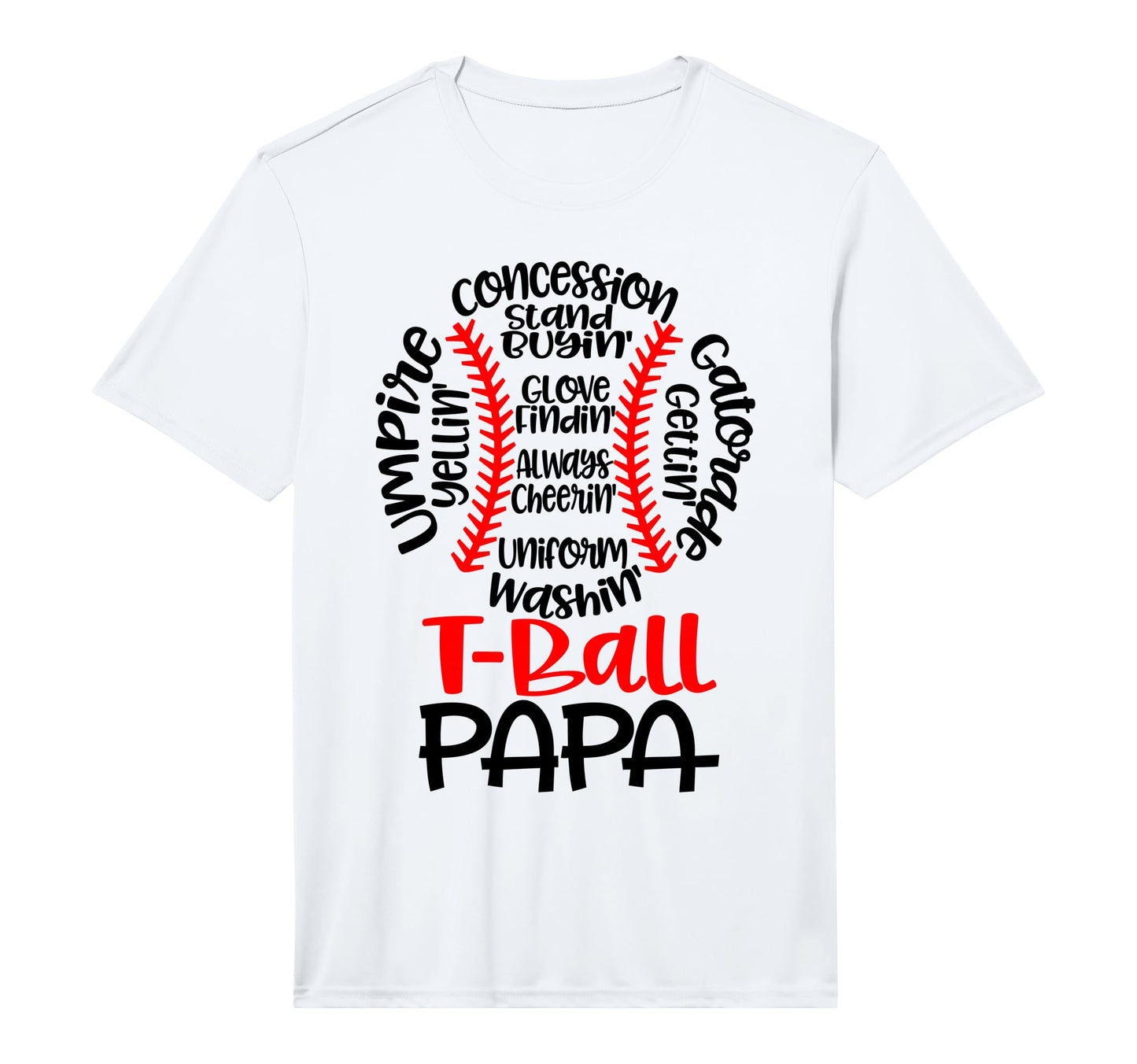 Mens Teeball Papa Funny T Ball T-Shirt - Fun Novelty Design for Adults - T-Shirt, Sweatshirt, Hoodie