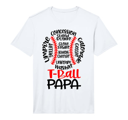Mens Teeball Papa Funny T Ball T-Shirt - Fun Novelty Design for Adults - T-Shirt, Sweatshirt, Hoodie