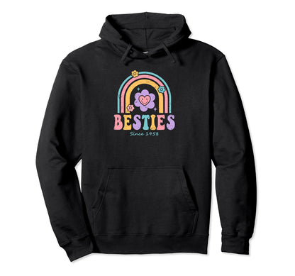 Besties Since 1930 Bff Rainbow Hoodie - Aesthetic Graphic for Adults - T-Shirt, Sweatshirt, Hoodie