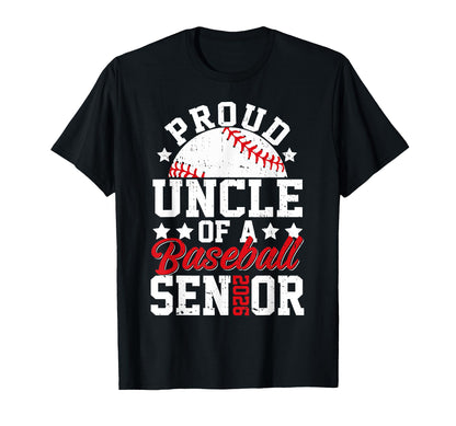 Proud Uncle 2026 Senior Baseball Senior T-Shirt - Custom Art Print Unisex - T-Shirt, Sweatshirt, Hoodie