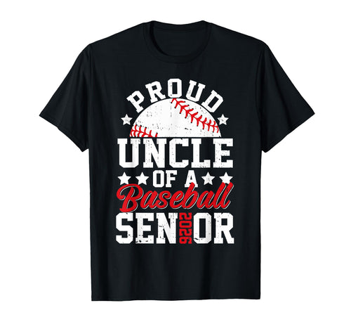 Proud Uncle 2026 Senior Baseball Senior T-Shirt - Custom Art Print Unisex - T-Shirt, Sweatshirt, Hoodie