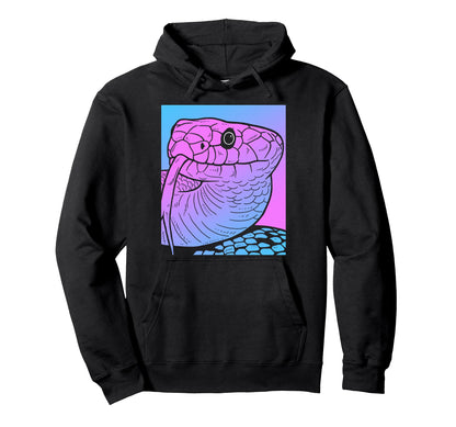 Vaporwave Snake Aesthetic Pastel Goth Hoodie - Trendy Graphic for Adults - T-Shirt, Sweatshirt, Hoodie