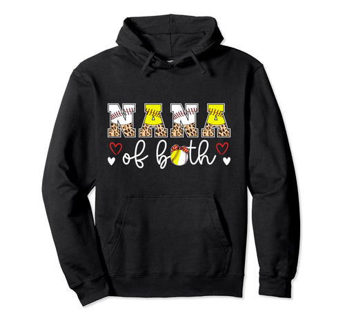 Nana Both Leopard Baseball Hoodie - Casual Everyday Wear for Adults - T-Shirt, Sweatshirt, Hoodie