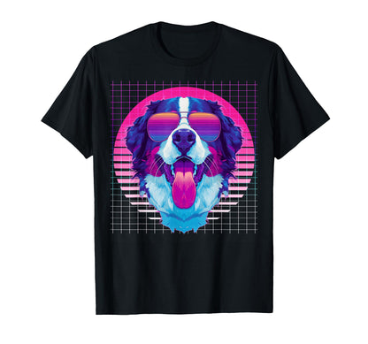 Bernese Mountain Dog Sunglasses T-Shirt - Custom Art Print Unisex - T-Shirt, Sweatshirt, Hoodie
