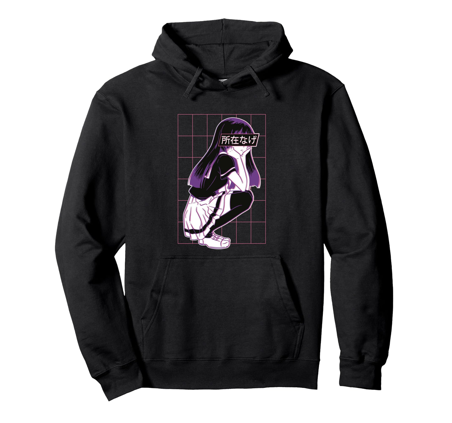 Vaporwave Anime Aesthetic Japanese Hoodie - Minimalist Print for Adults - T-Shirt, Sweatshirt, Hoodie