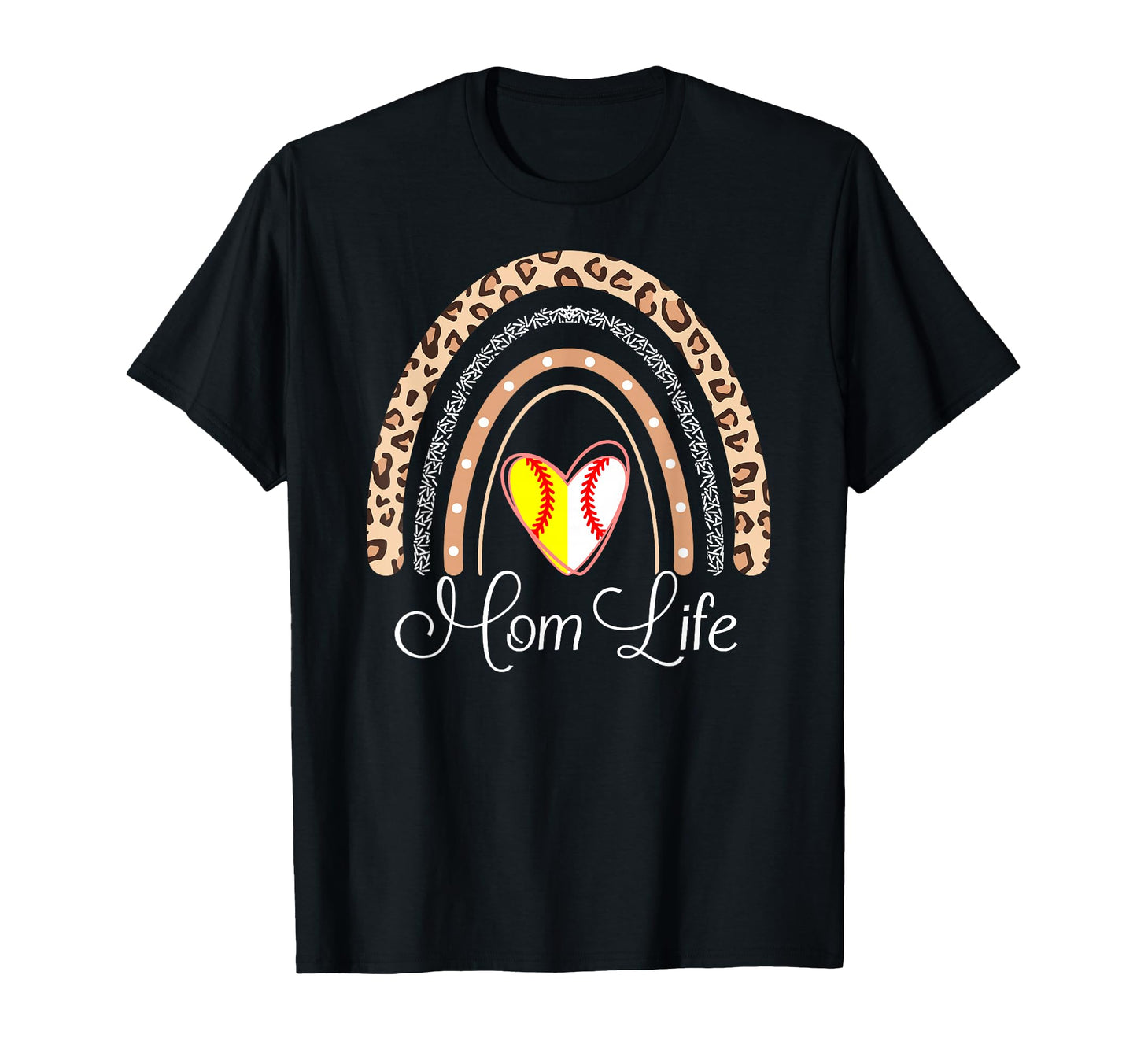 Mom Life Boho Rainbow Funny Baseball T-Shirt - Aesthetic Graphic Unisex - T-Shirt, Sweatshirt, Hoodie
