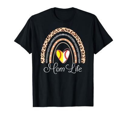 Mom Life Boho Rainbow Funny Baseball T-Shirt - Aesthetic Graphic Unisex - T-Shirt, Sweatshirt, Hoodie