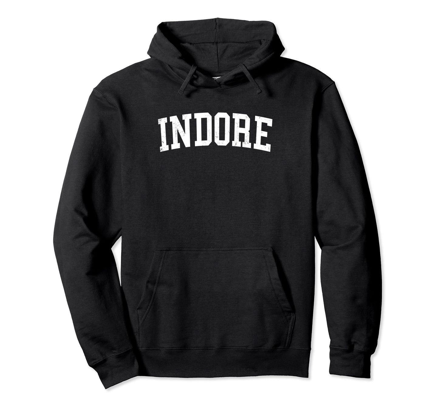 Indore India Distressed White Varsity Hoodie - Streetwear Style Unisex - T-Shirt, Sweatshirt, Hoodie
