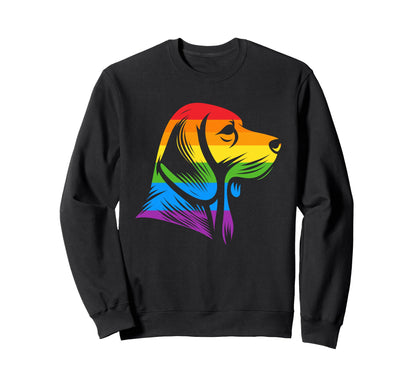 Beagle Rainbow Lgbt Lesbian Gay Sweatshirt - Fun Novelty Design Men Women - T-Shirt, Sweatshirt, Hoodie