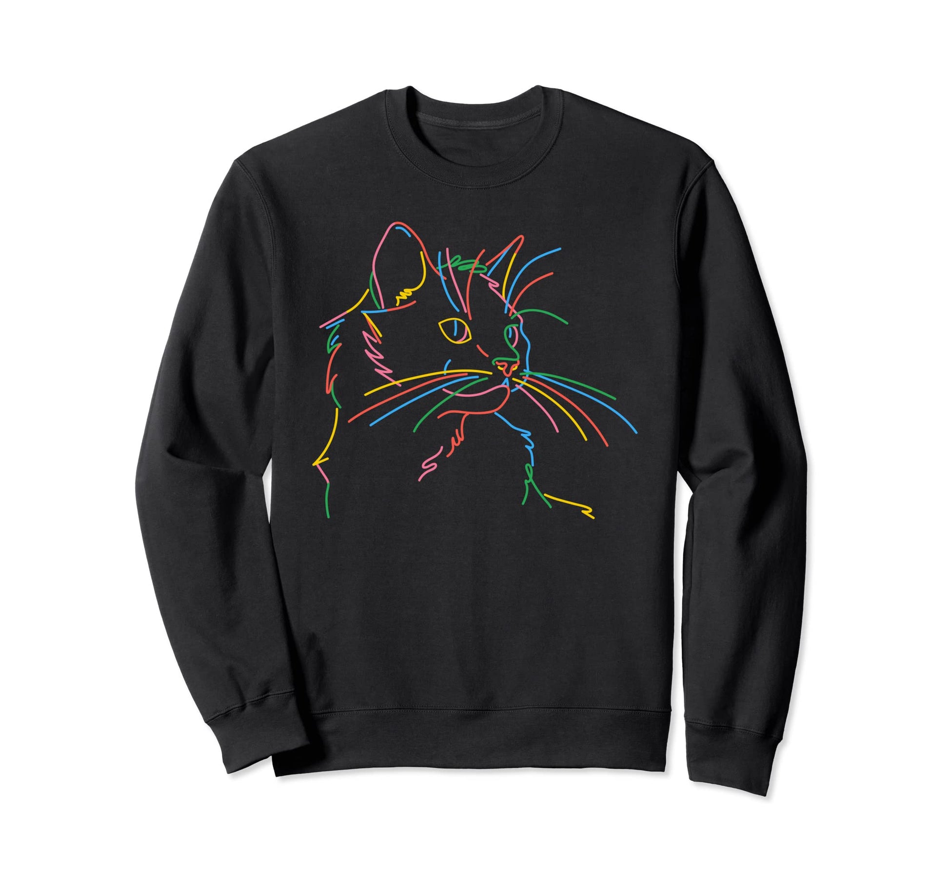 Rainbow Cat Gay Pride Cat Lgbt Cat Sweatshirt - Novelty Apparel for Adults - T-Shirt, Sweatshirt, Hoodie