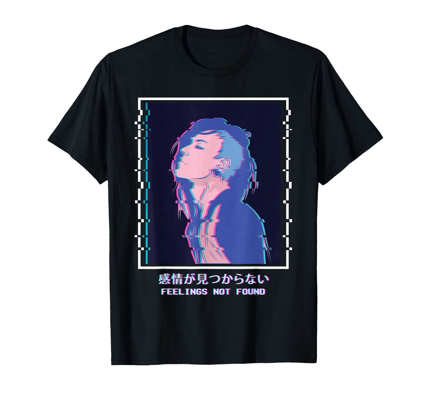 Feelings Not Found Anime Punk Emo Vaporwave T-Shirt - Graphic Print Unisex - T-Shirt, Sweatshirt, Hoodie