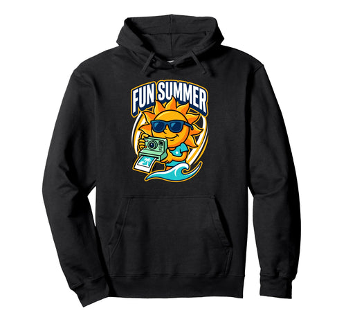 Fun Summer Sun Beach Vacation Camera Hoodie - Custom Art Print for Adults - T-Shirt, Sweatshirt, Hoodie