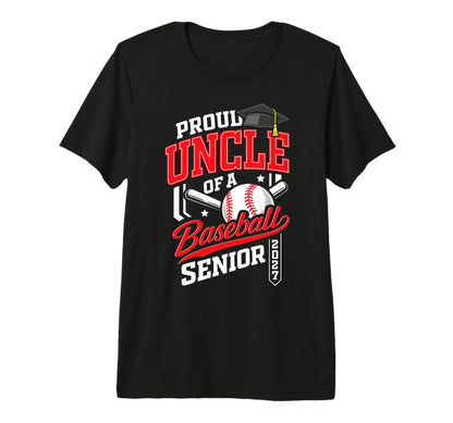 Proud Uncle Baseball Senior Class 2027 T-Shirt - Unique Graphic Men Women - T-Shirt, Sweatshirt, Hoodie