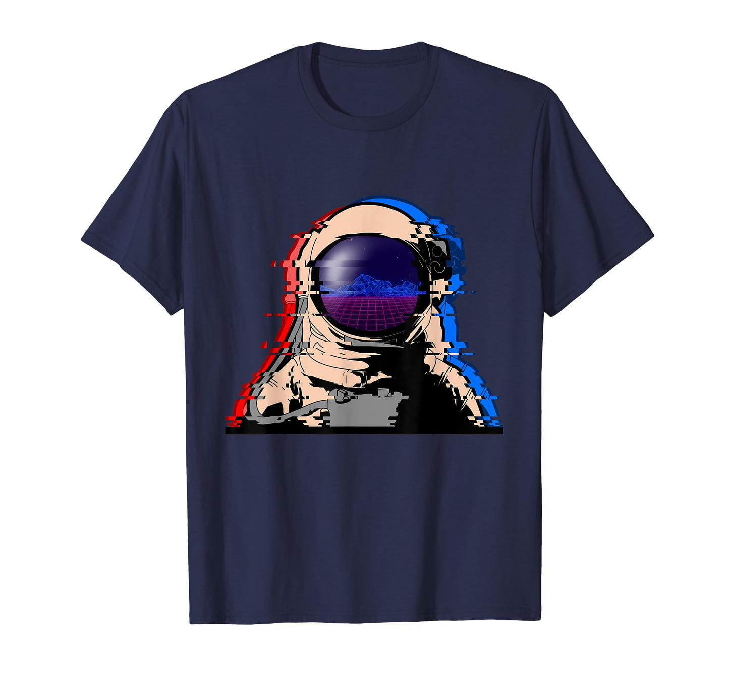 Astronaut Suit Glitch Art 80S T-Shirt - Minimalist Print for Adults - T-Shirt, Sweatshirt, Hoodie