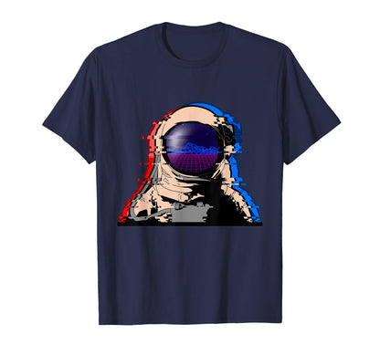 Astronaut Suit Glitch Art 80S T-Shirt - Minimalist Print for Adults - T-Shirt, Sweatshirt, Hoodie