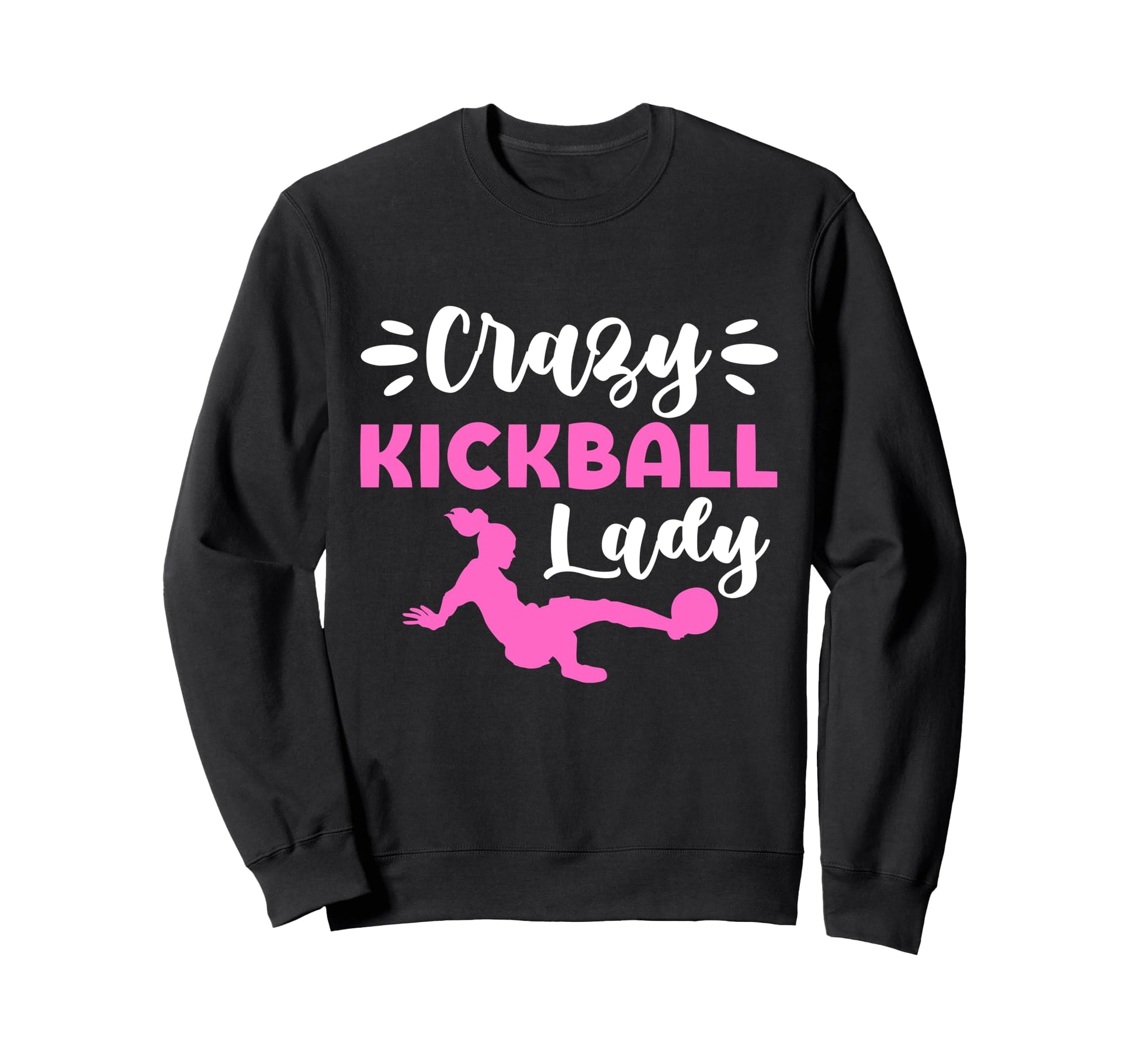 Crazy Kickball Lady Soccer Mom Sweatshirt - Minimalist Print Men Women - T-Shirt, Sweatshirt, Hoodie