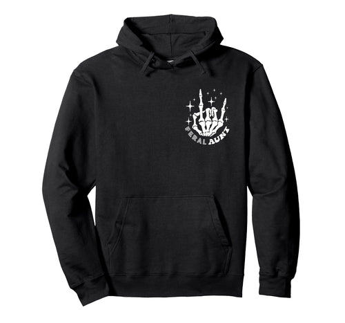Groovy Somebodys Feral Aunt Aunts Club Hoodie - Trendy Graphic for Adults - T-Shirt, Sweatshirt, Hoodie