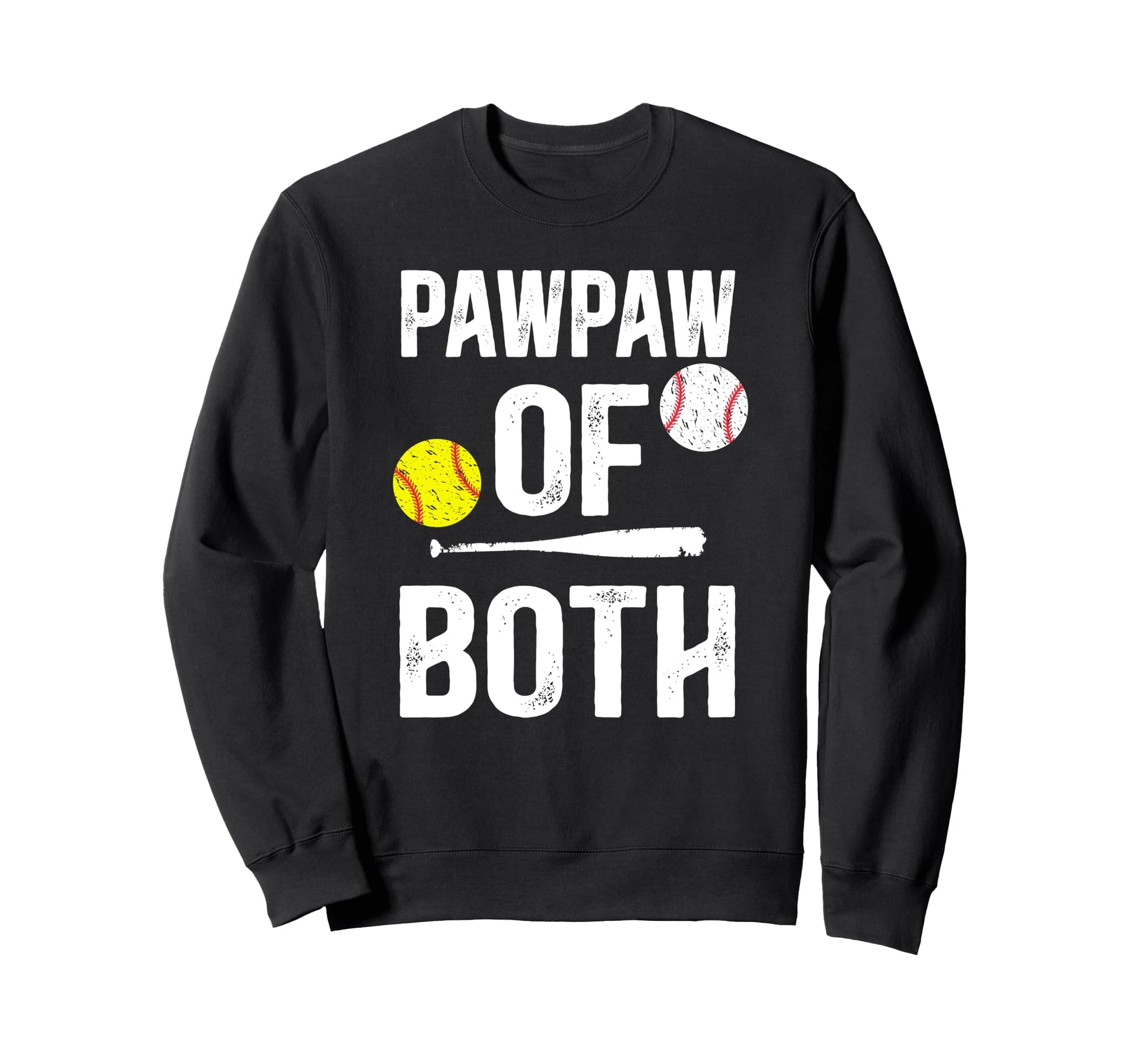 Pawpaw Both Softball Baseball Sweatshirt - Novelty Apparel for Adults - T-Shirt, Sweatshirt, Hoodie