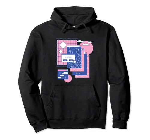 Vaporwave Aesthetic Grunge Kawaii E 90S Hoodie - Graphic Print Men Women - T-Shirt, Sweatshirt, Hoodie