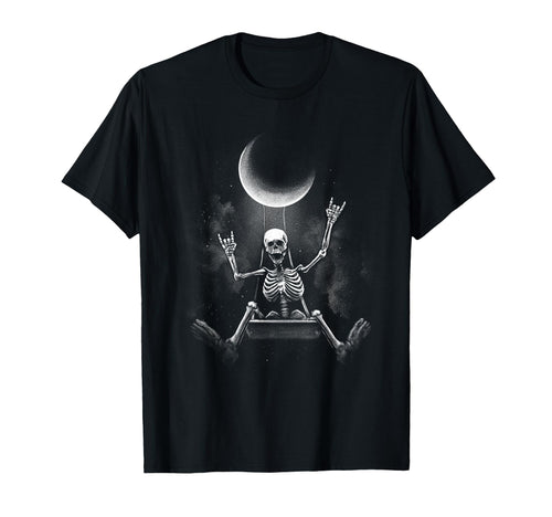 Swinging Skeleton Rocker Rock Under T-Shirt - Casual Everyday Wear Unisex - T-Shirt, Sweatshirt, Hoodie