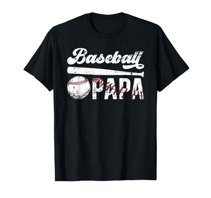 Baseball Papa Grandpa Papa Baseball T-Shirt - Minimalist Print Men Women - T-Shirt, Sweatshirt, Hoodie