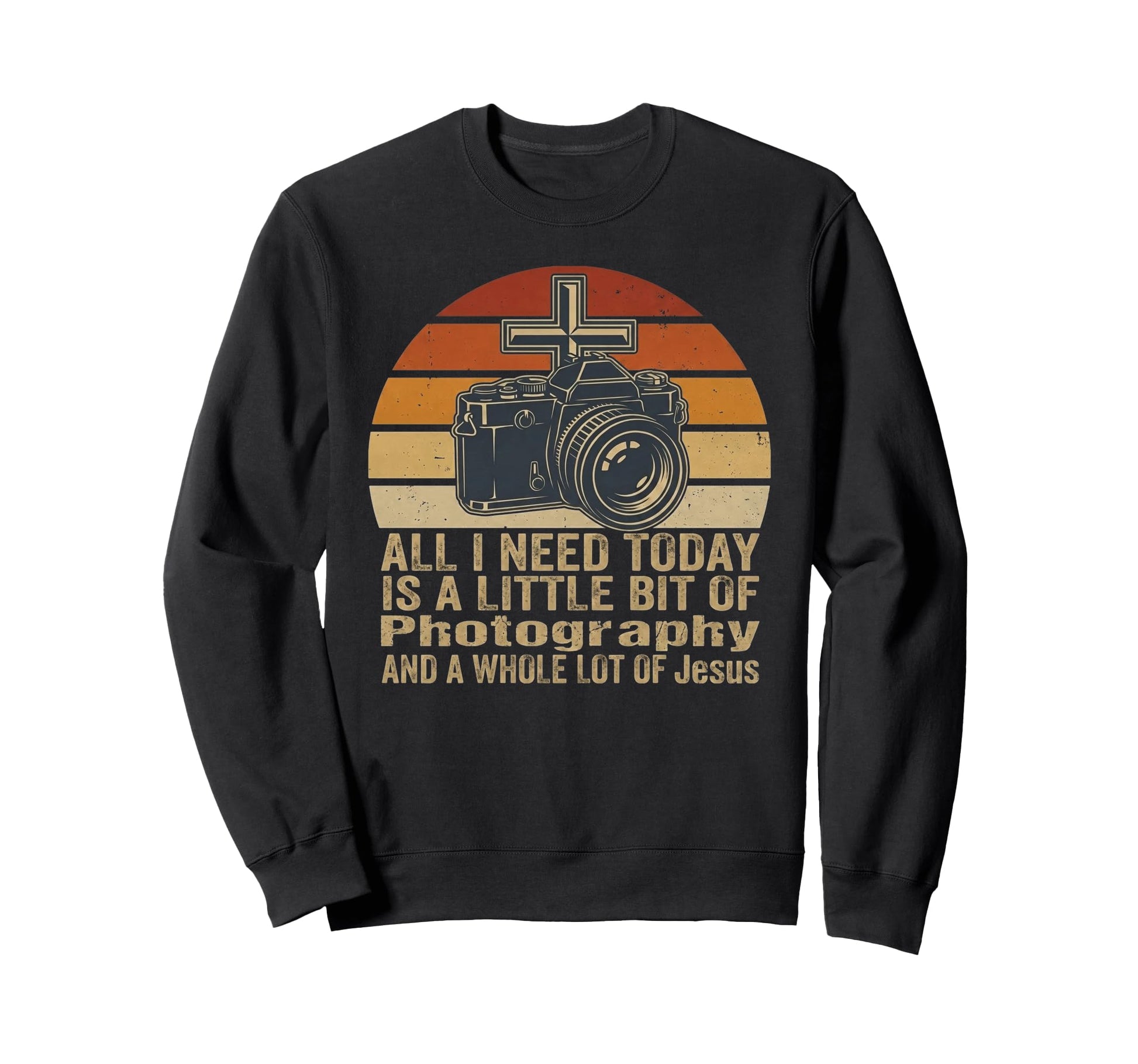 Photography And Jesus Camera Sweatshirt - Fun Novelty Design Men Women - T-Shirt, Sweatshirt, Hoodie