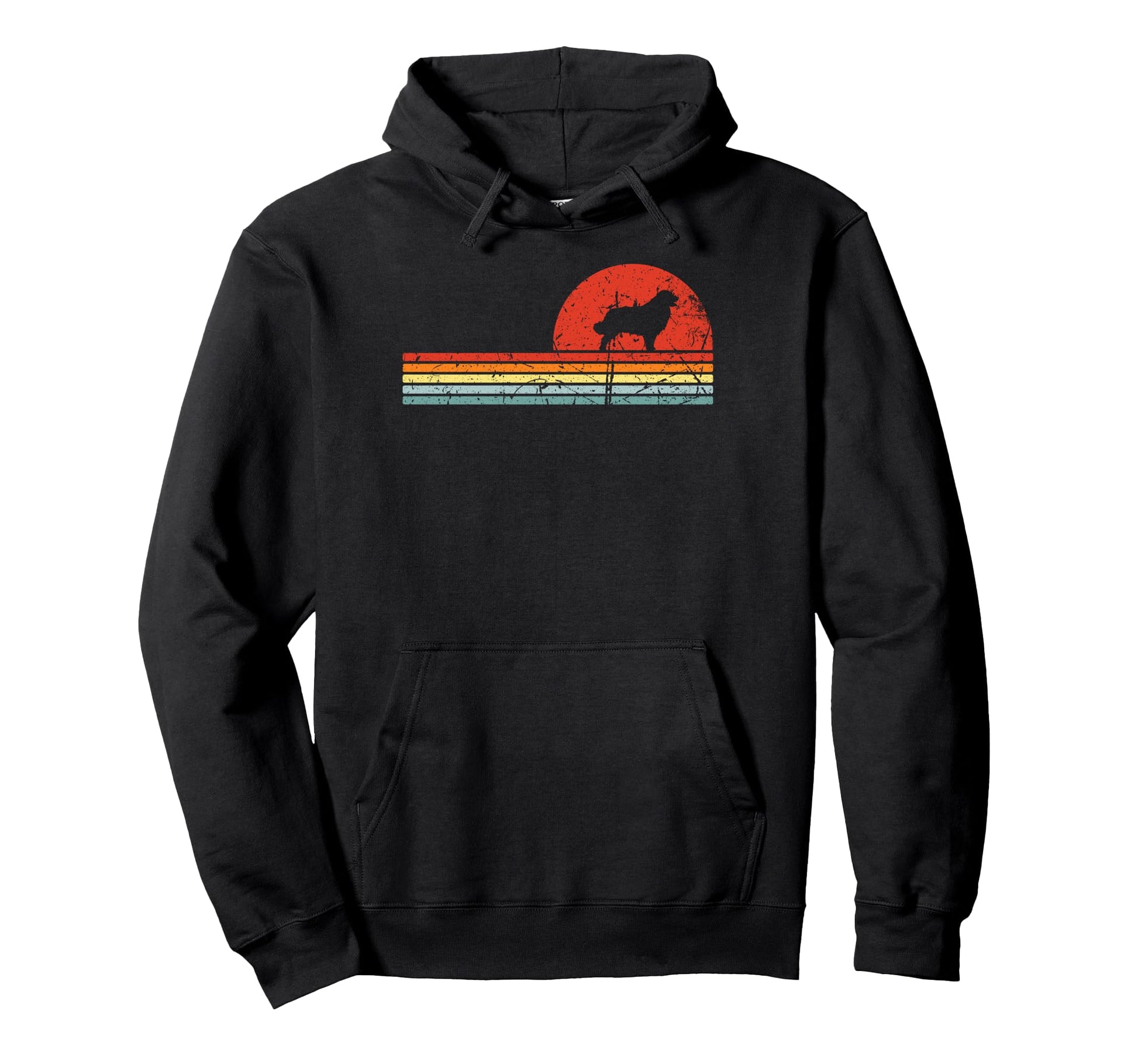 Dog Lover Sunrise Sunset Rainbow Art Hoodie - Graphic Print for Adults - T-Shirt, Sweatshirt, Hoodie