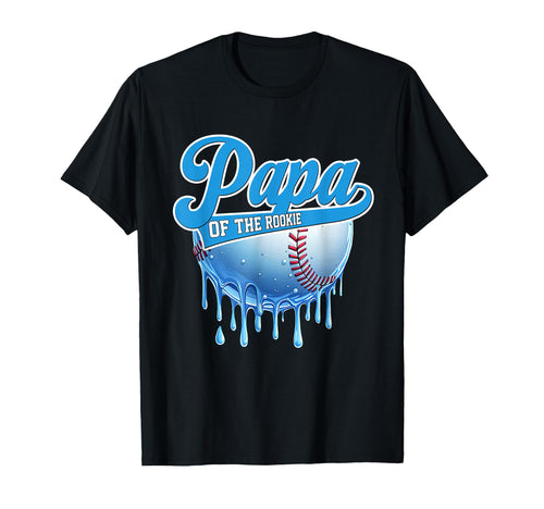 Papa Rookie 1St Birthday Baseball T-Shirt - Custom Art Print Men Women - T-Shirt, Sweatshirt, Hoodie