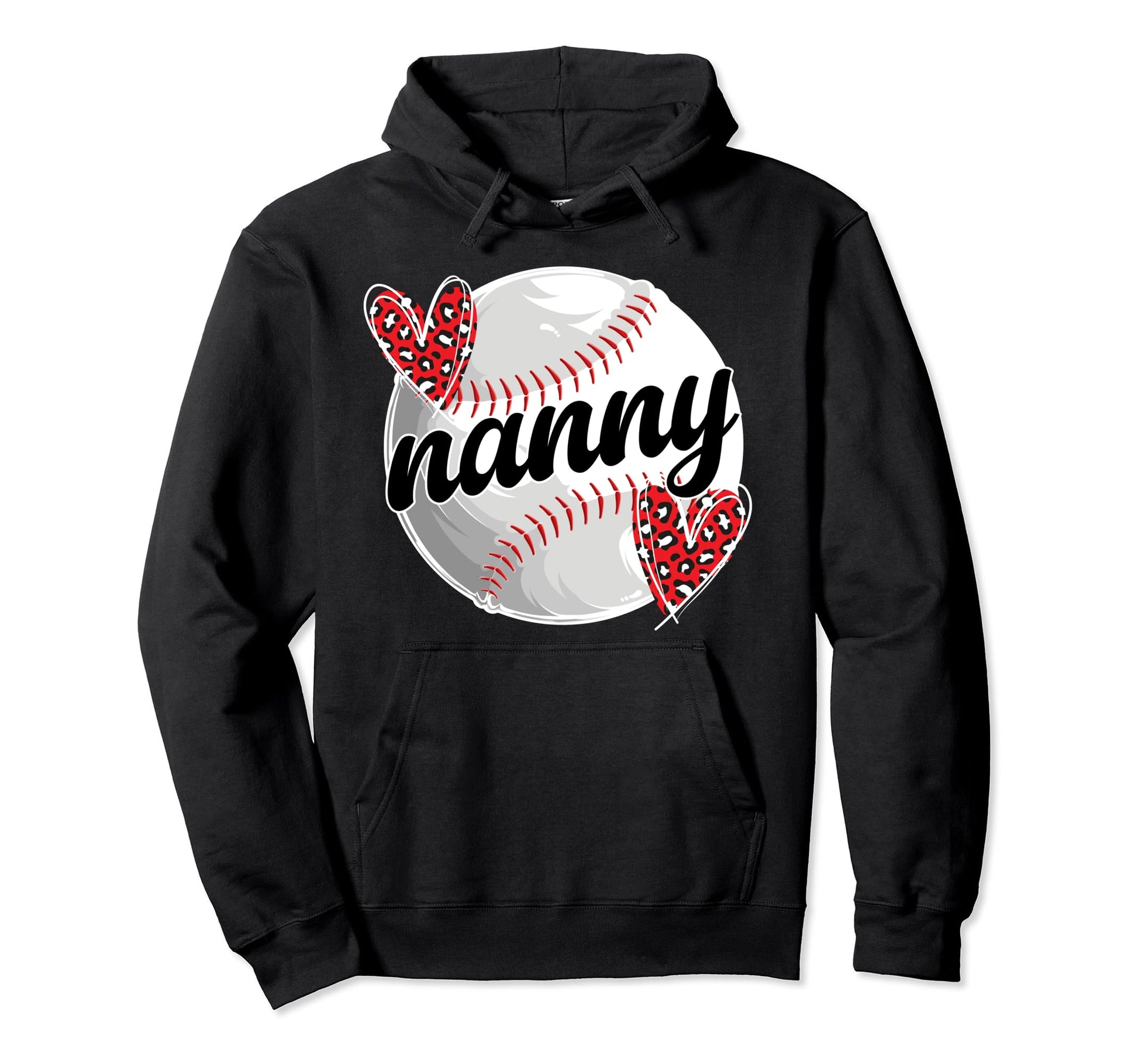 Baseball Nanny Grandma Proud Nanny Hoodie - Trendy Graphic for Adults - T-Shirt, Sweatshirt, Hoodie