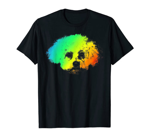 Bichon Frise Colorful Rainbow T-Shirt - Aesthetic Graphic for Adults - T-Shirt, Sweatshirt, Hoodie