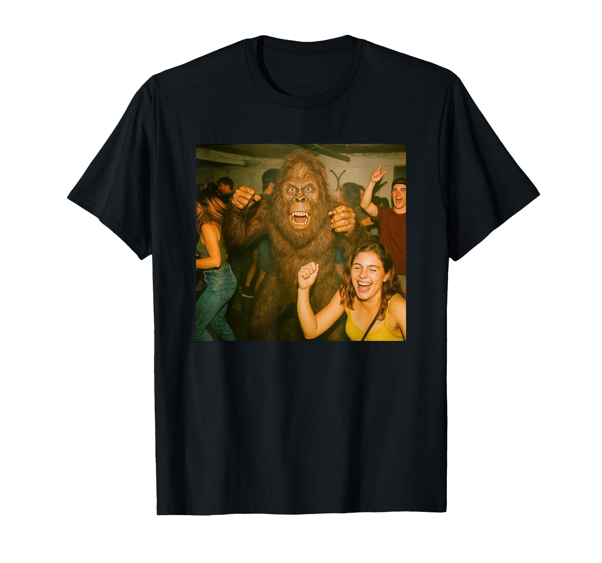 Bigfoot Caught Camera Funny Bigfoot T-Shirt - Fun Novelty Design Unisex - T-Shirt, Sweatshirt, Hoodie