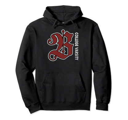B Big Text College Varsity Hoodie - Fun Novelty Design Unisex - T-Shirt, Sweatshirt, Hoodie