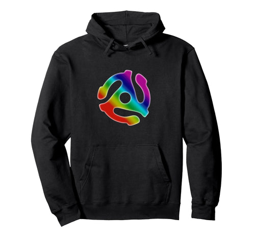 45 Rpm Adapter Dj Turntable Record Hoodie - Minimalist Print for Adults - T-Shirt, Sweatshirt, Hoodie