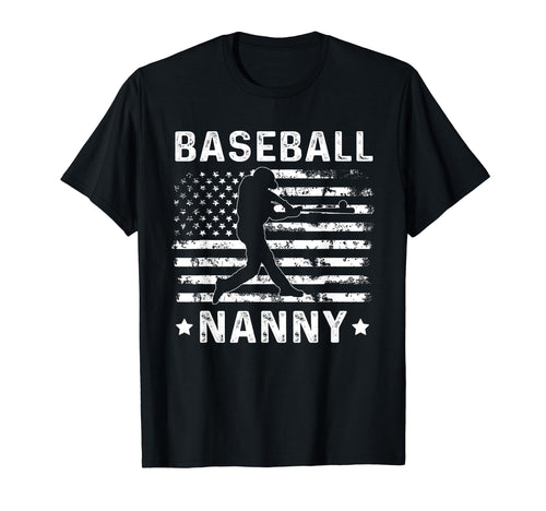 Baseball Nanny Grandma Usa Flag 4Th T-Shirt - Custom Art Print for Adults - T-Shirt, Sweatshirt, Hoodie