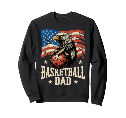 Basketball American Flag Basketball Sweatshirt - Minimalist Print Unisex - T-Shirt, Sweatshirt, Hoodie