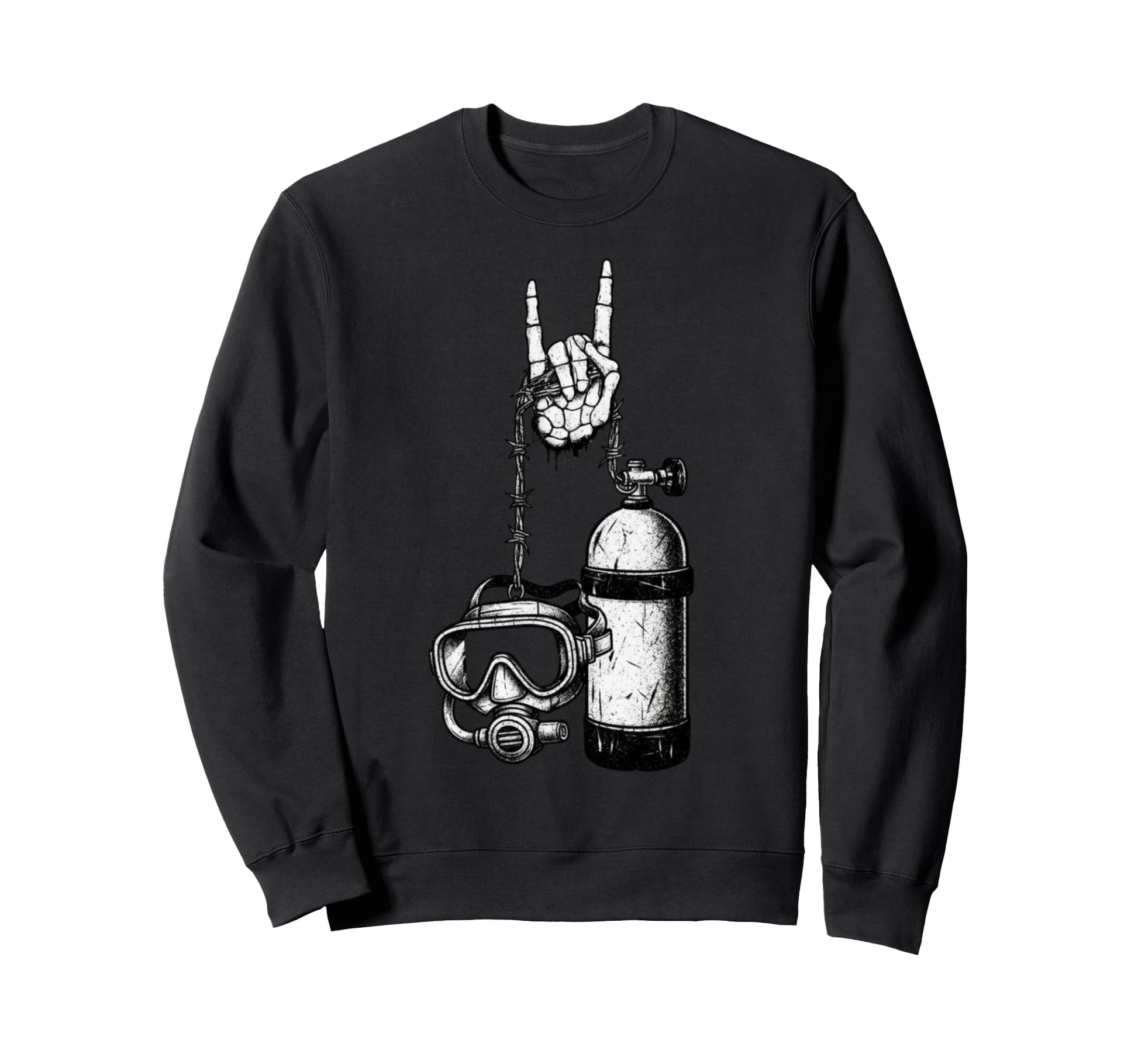 Scuba Diver Diving 90S Alt Metal Sweatshirt - Novelty Apparel Unisex - T-Shirt, Sweatshirt, Hoodie